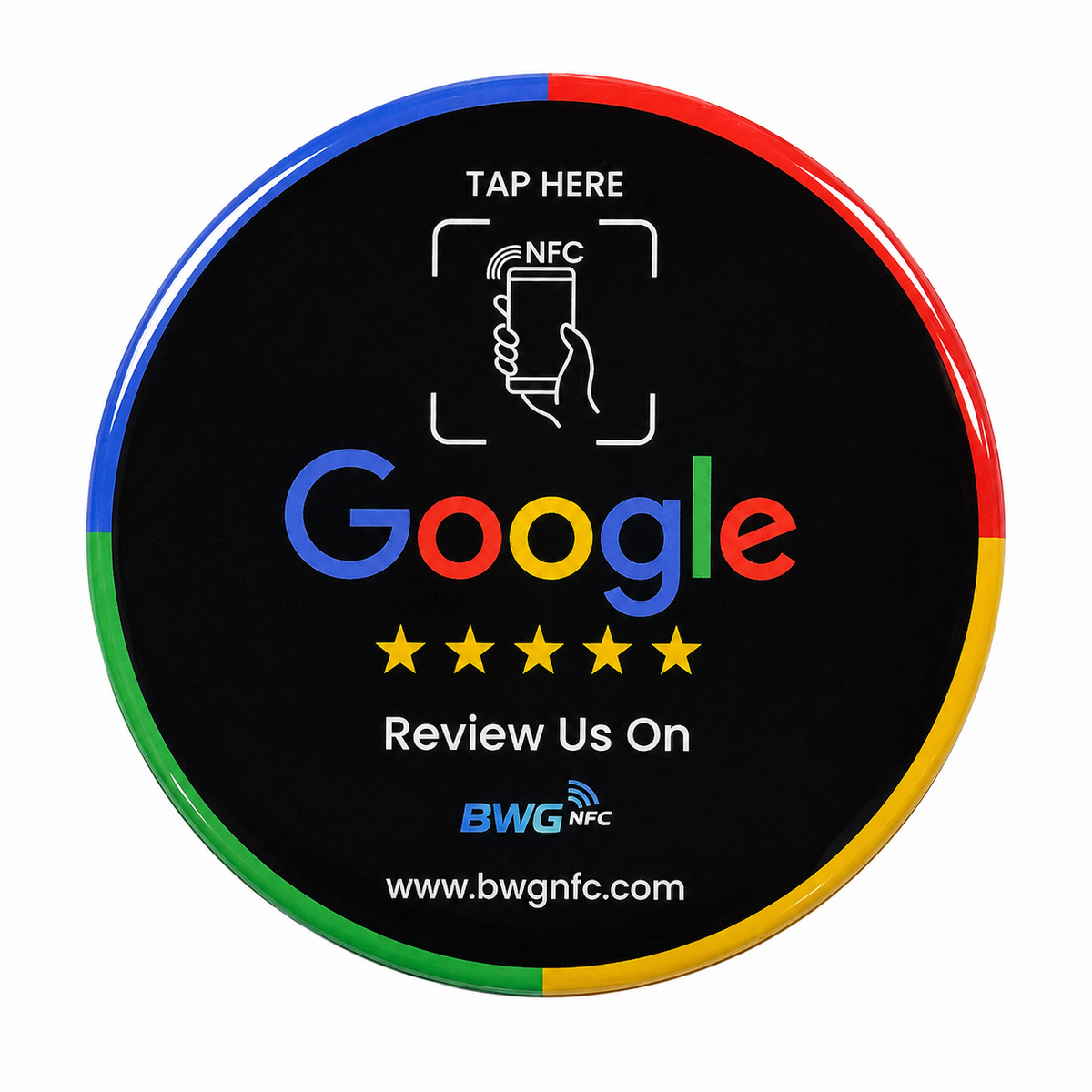Google Review Plaque Sticker - Black