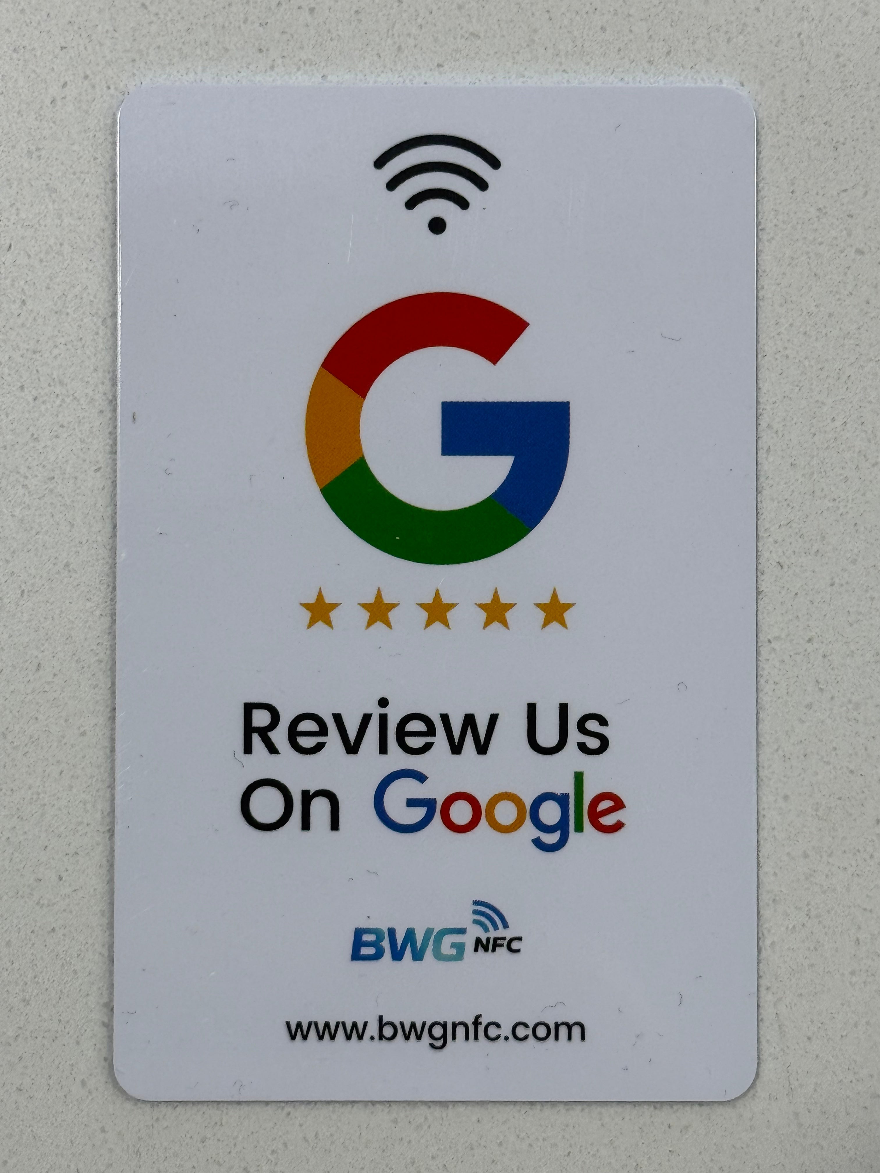 Google Review NFC Card – White