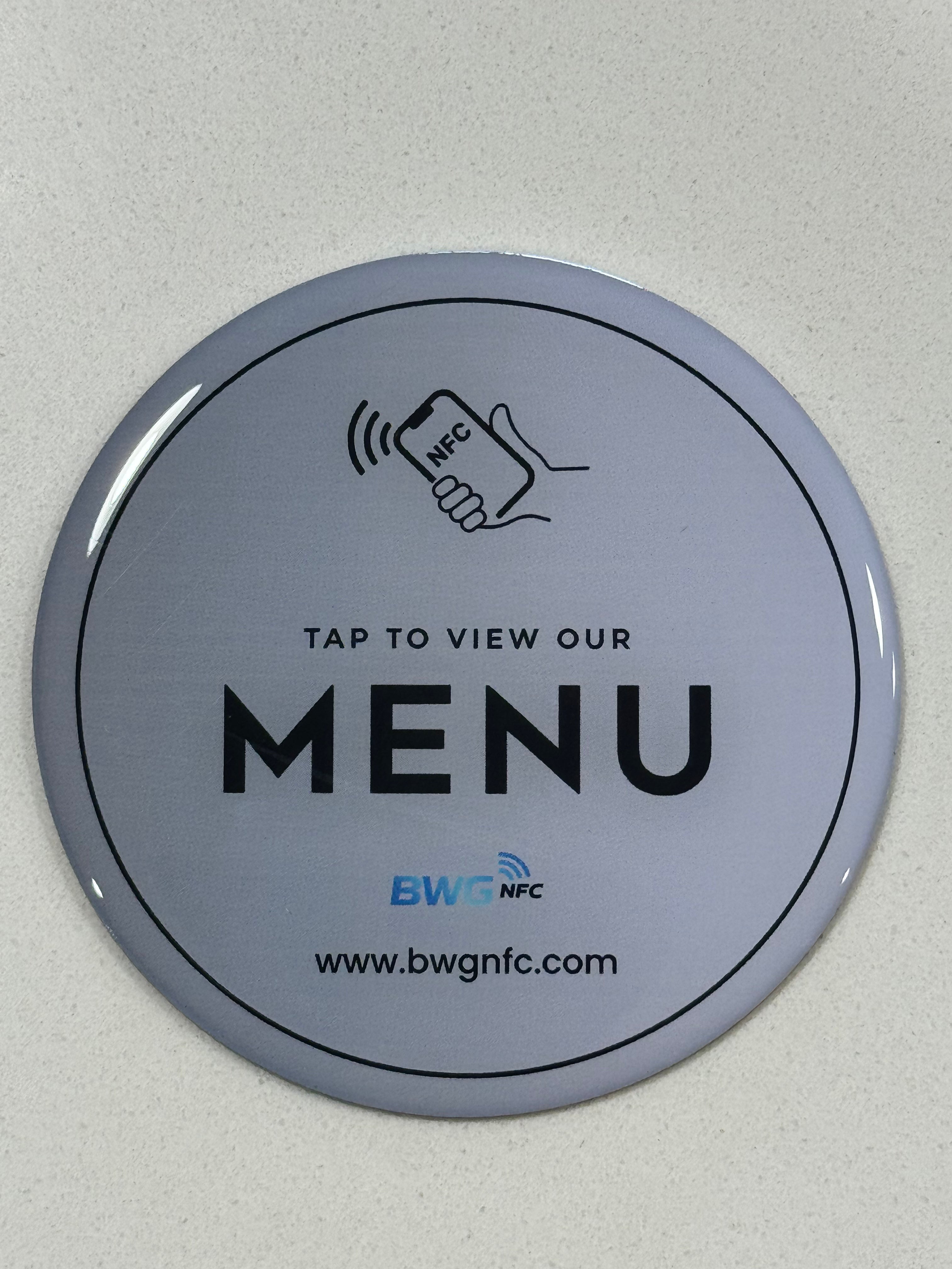NFC Menu Plaque Sticker